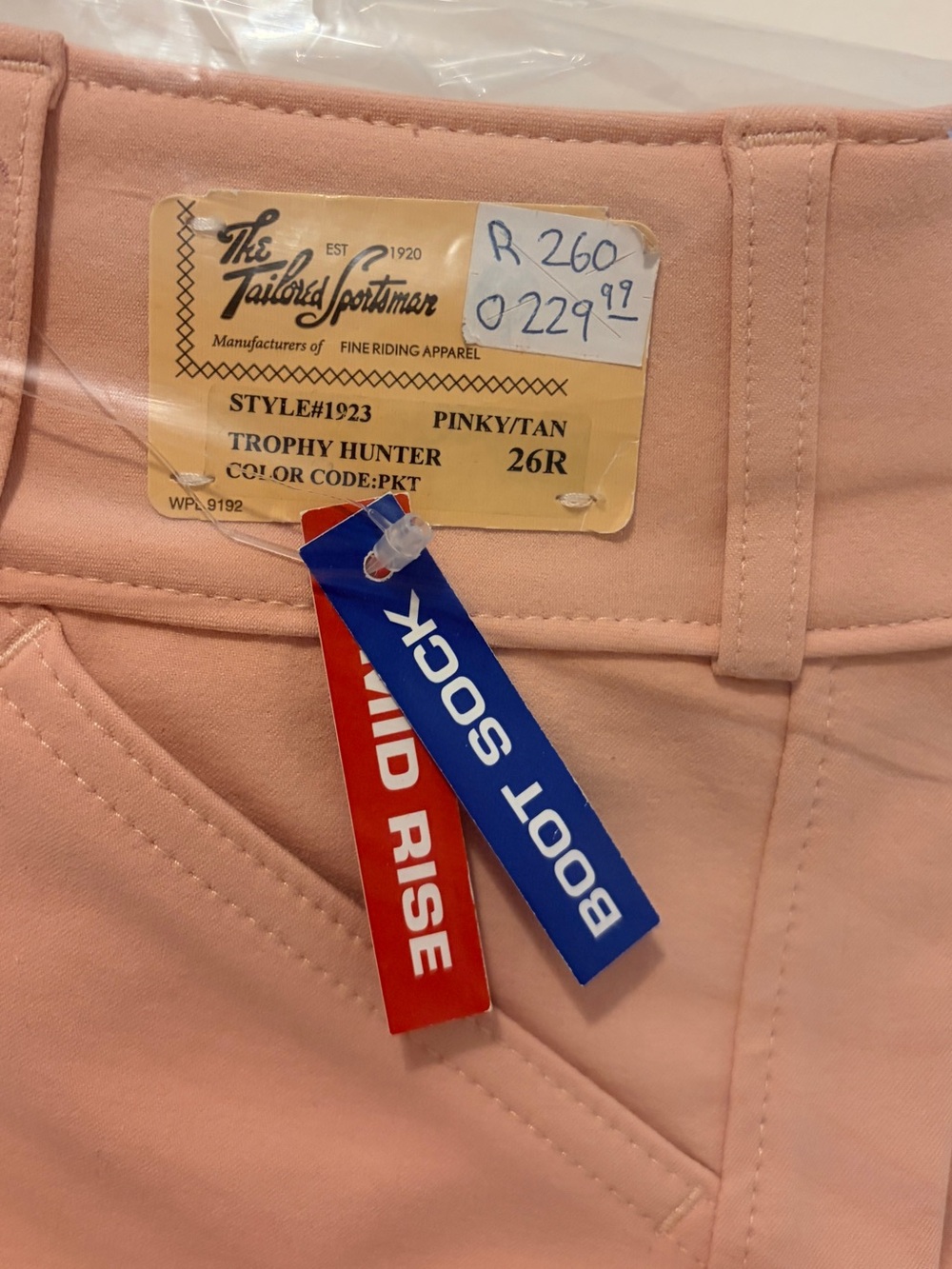 The Tailored Sportsman Trophy Hunter Breeches Boot Sock Pinky